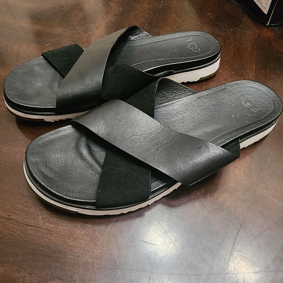 Ugg Black Treadlite Sandals Womens Size 9 - Picture 2 of 8